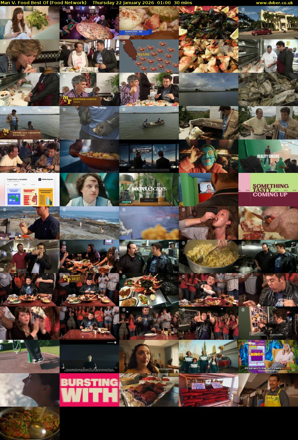 Man V. Food Best Of (Food Network) Thursday 22 January 2026 01:00 - 01:30