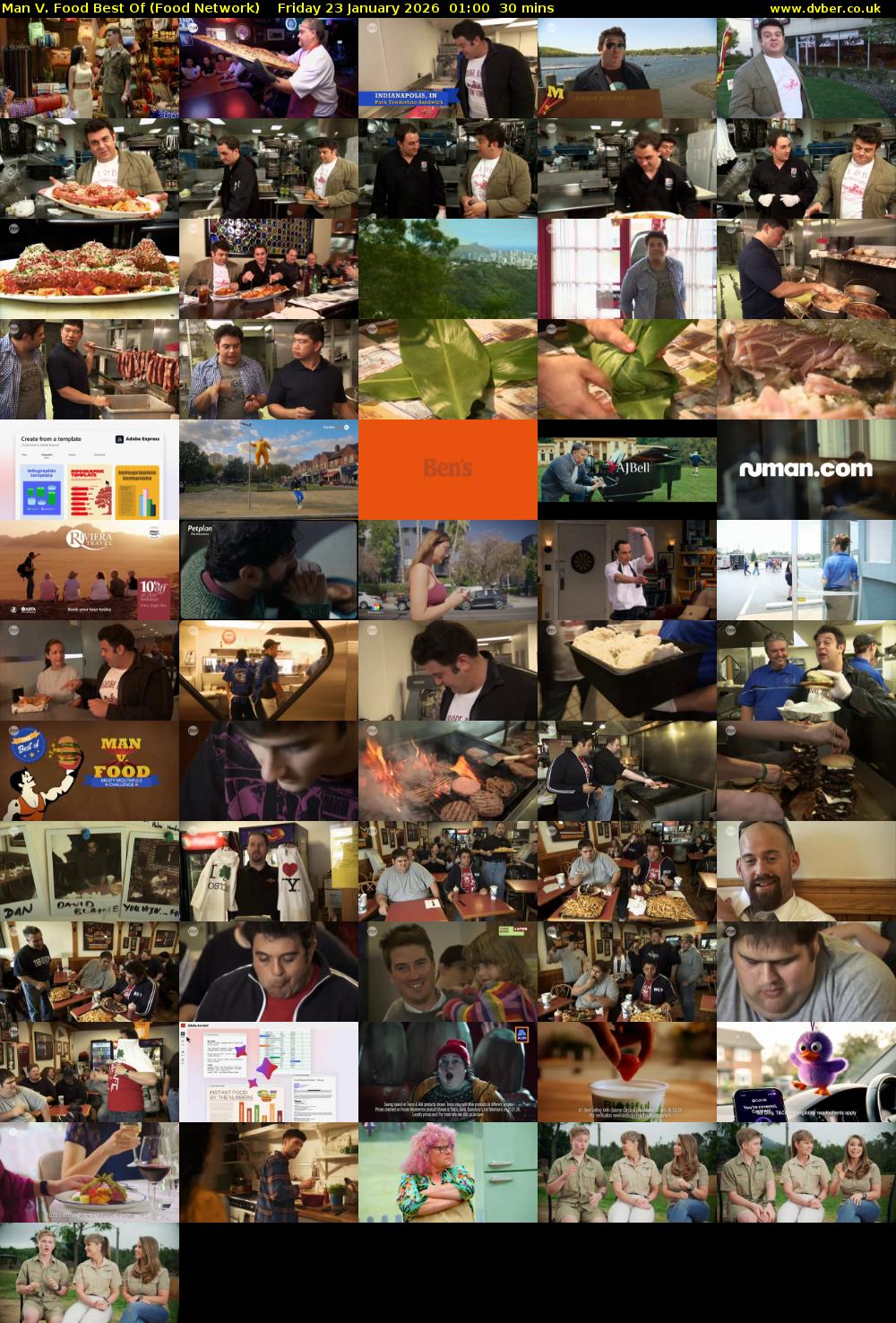 Man V. Food Best Of (Food Network) Friday 23 January 2026 01:00 - 01:30