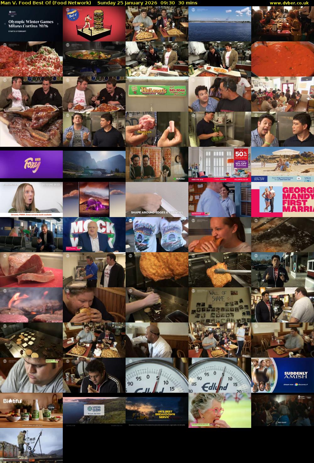 Man V. Food Best Of (Food Network) Sunday 25 January 2026 09:30 - 10:00
