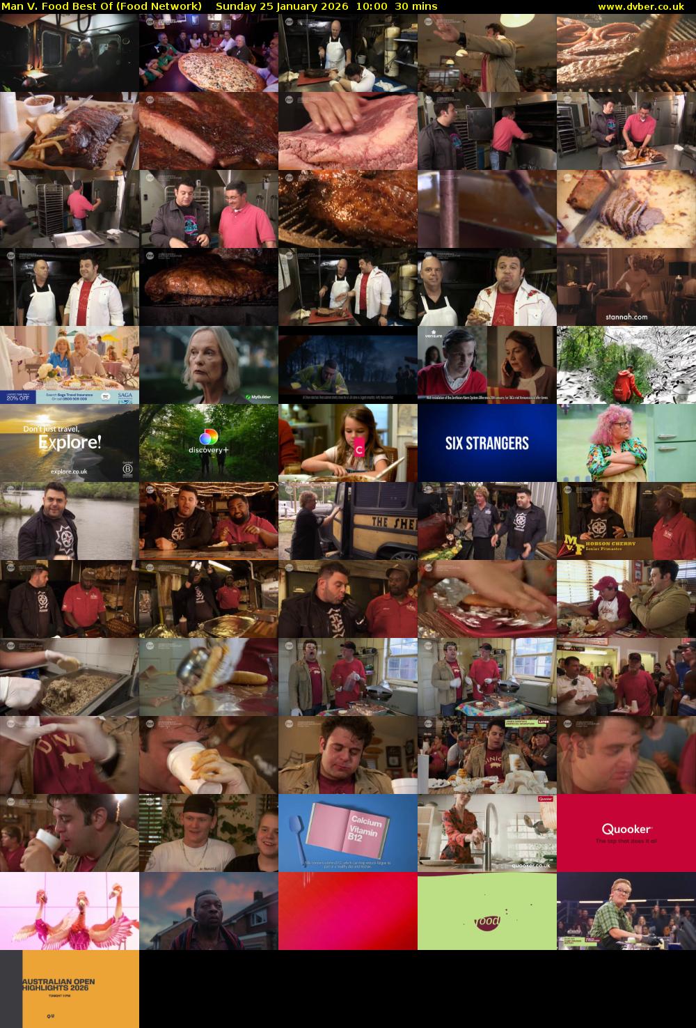 Man V. Food Best Of (Food Network) Sunday 25 January 2026 10:00 - 10:30