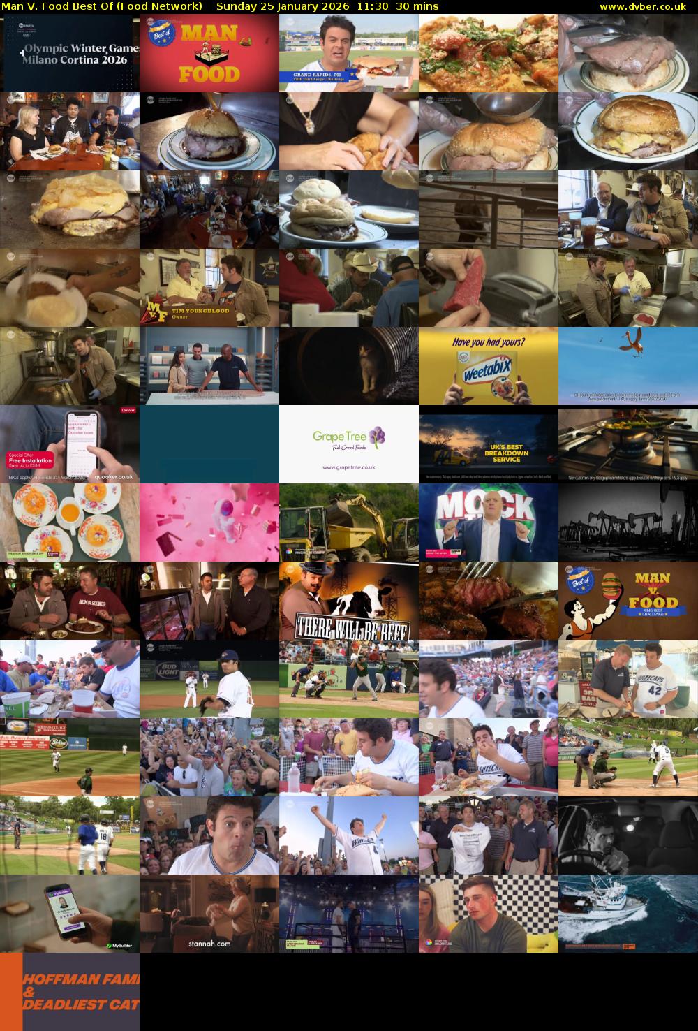 Man V. Food Best Of (Food Network) Sunday 25 January 2026 11:30 - 12:00