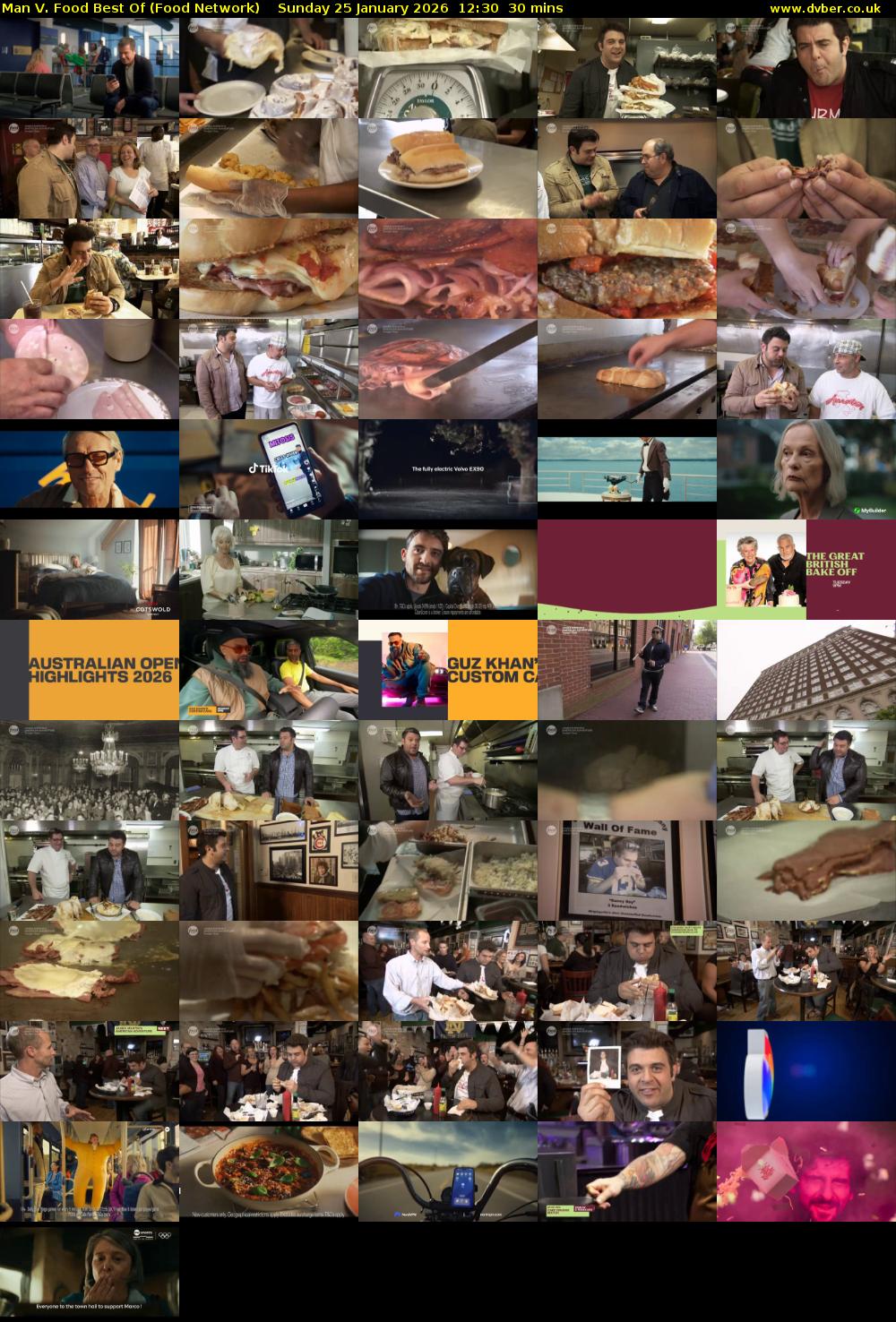 Man V. Food Best Of (Food Network) Sunday 25 January 2026 12:30 - 13:00