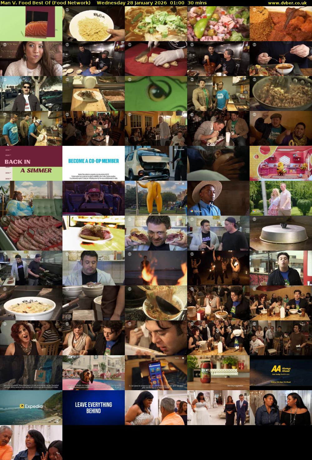 Man V. Food Best Of (Food Network) Wednesday 28 January 2026 01:00 - 01:30