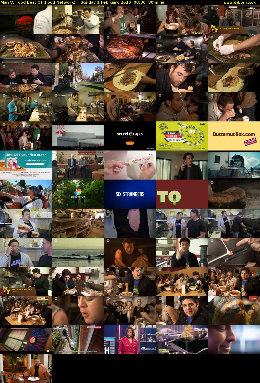 Man V. Food Best Of (Food Network) Sunday 1 February 2026 08:30 - 09:00