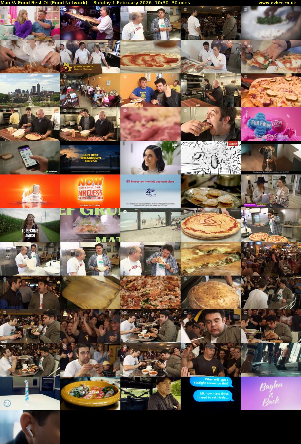 Man V. Food Best Of (Food Network) Sunday 1 February 2026 10:30 - 11:00
