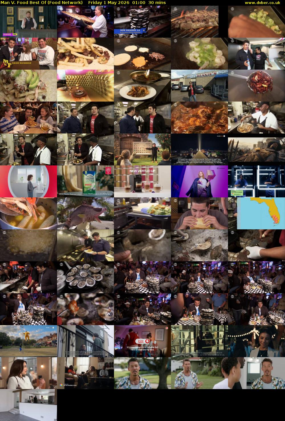 Man V. Food Best Of (Food Network) Friday 1 May 2026 01:00 - 01:30