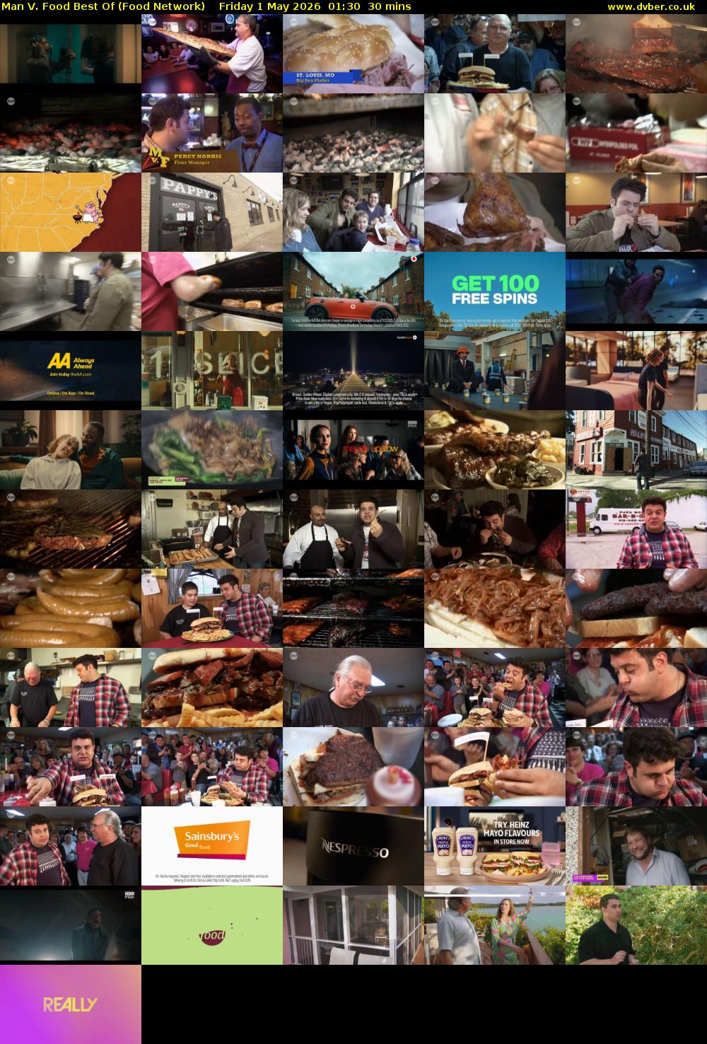 Man V. Food Best Of (Food Network) Friday 1 May 2026 01:30 - 02:00