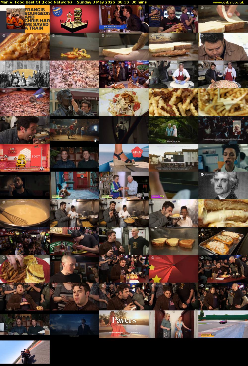 Man V. Food Best Of (Food Network) Sunday 3 May 2026 08:30 - 09:00