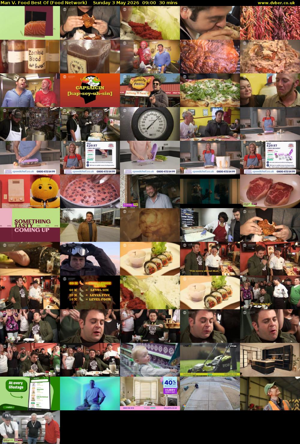 Man V. Food Best Of (Food Network) Sunday 3 May 2026 09:00 - 09:30