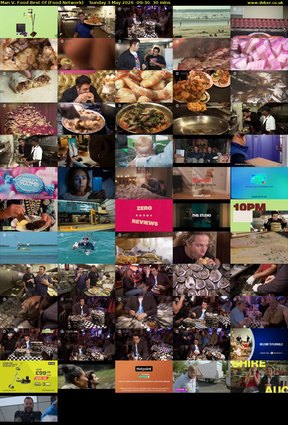 Man V. Food Best Of (Food Network) Sunday 3 May 2026 09:30 - 10:00