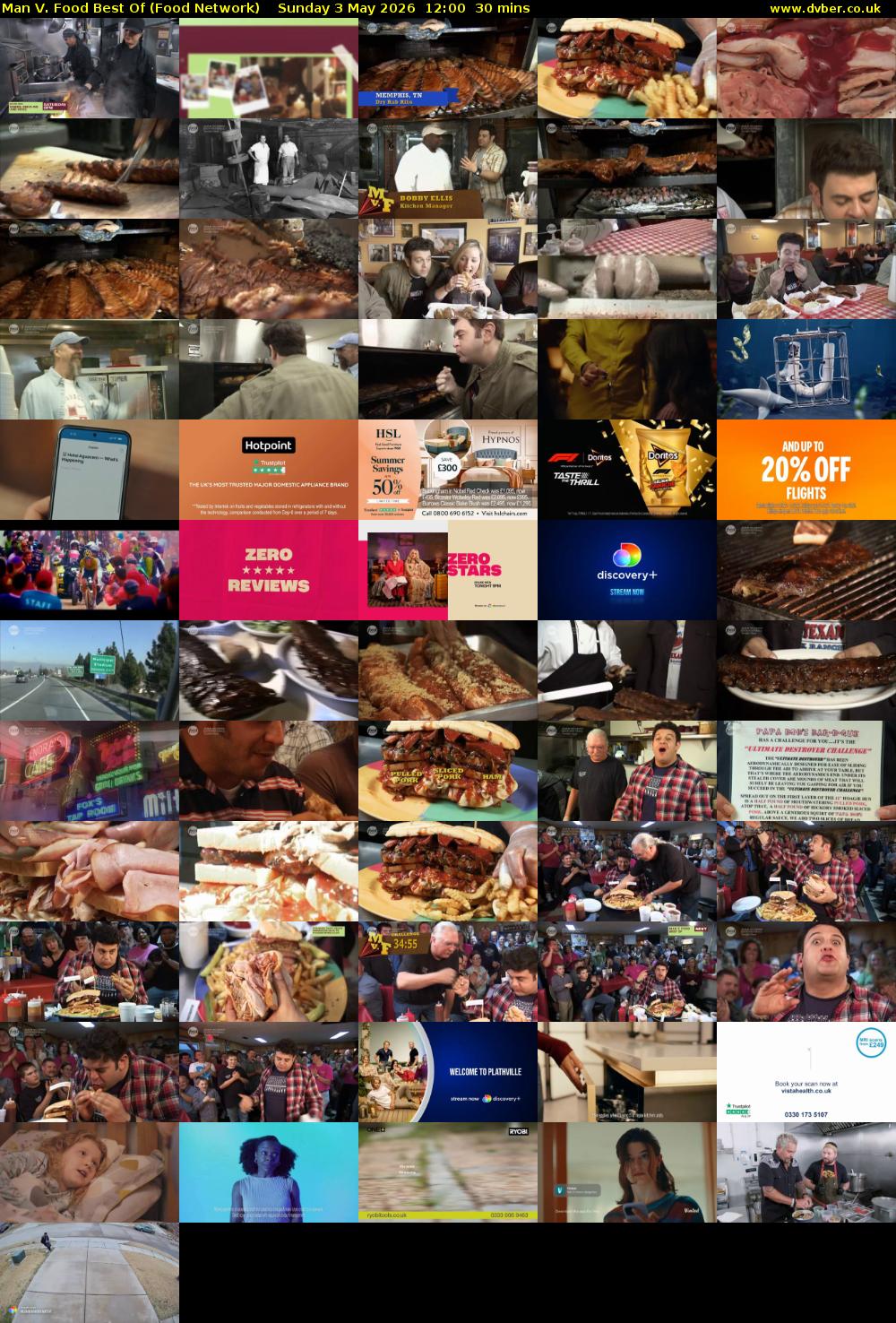 Man V. Food Best Of (Food Network) Sunday 3 May 2026 12:00 - 12:30
