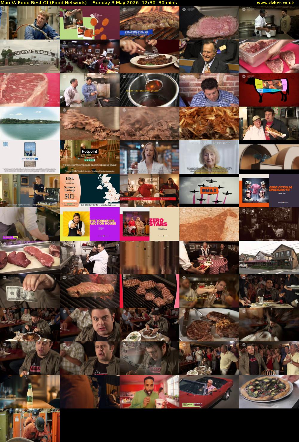 Man V. Food Best Of (Food Network) Sunday 3 May 2026 12:30 - 13:00