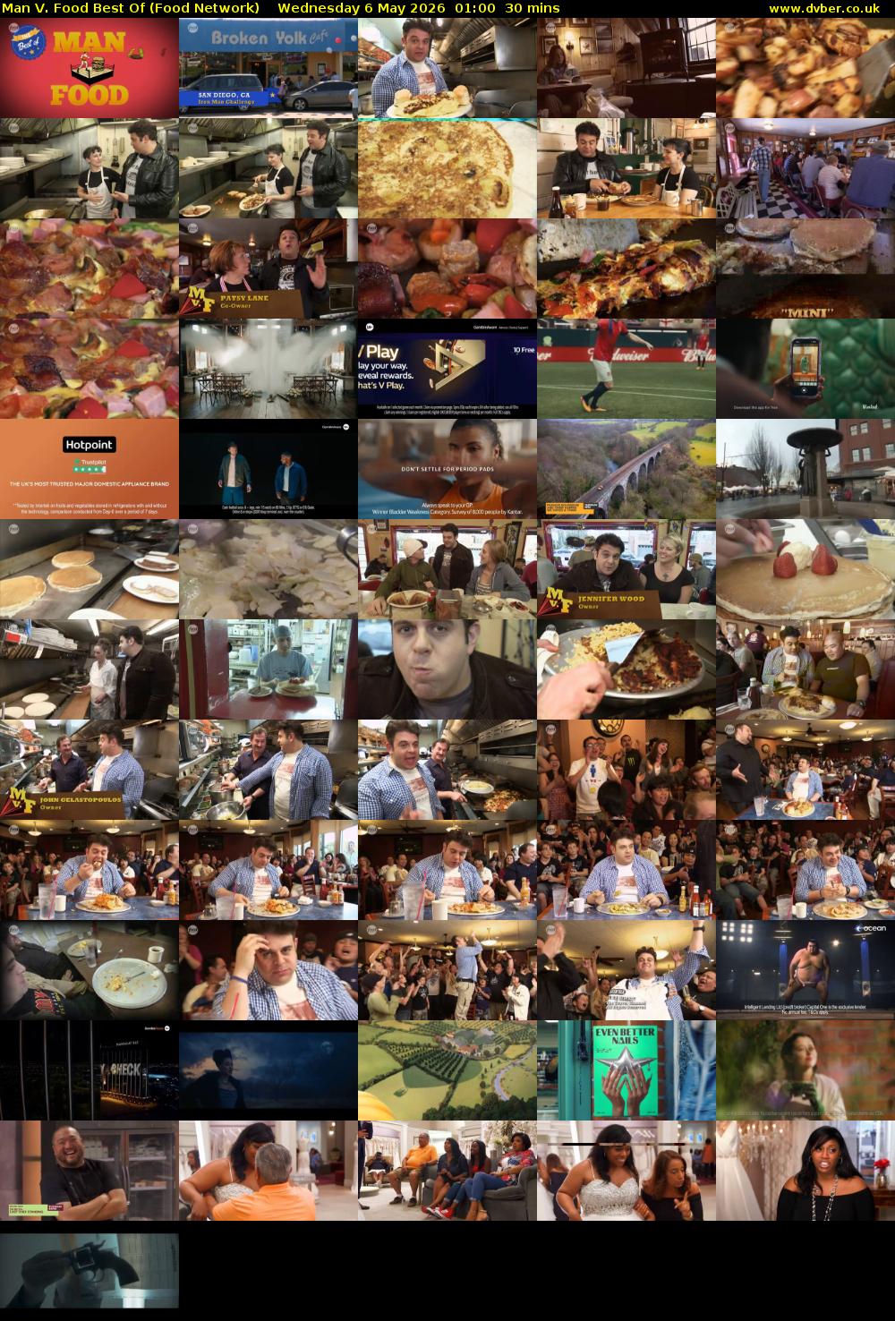 Man V. Food Best Of (Food Network) Wednesday 6 May 2026 01:00 - 01:30