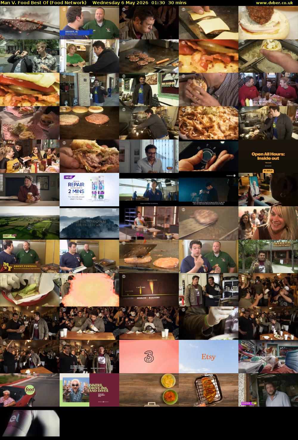 Man V. Food Best Of (Food Network) Wednesday 6 May 2026 01:30 - 02:00