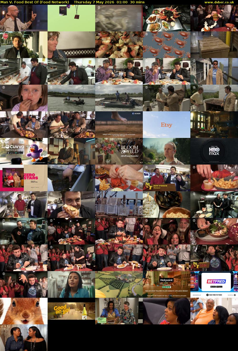 Man V. Food Best Of (Food Network) Thursday 7 May 2026 01:00 - 01:30