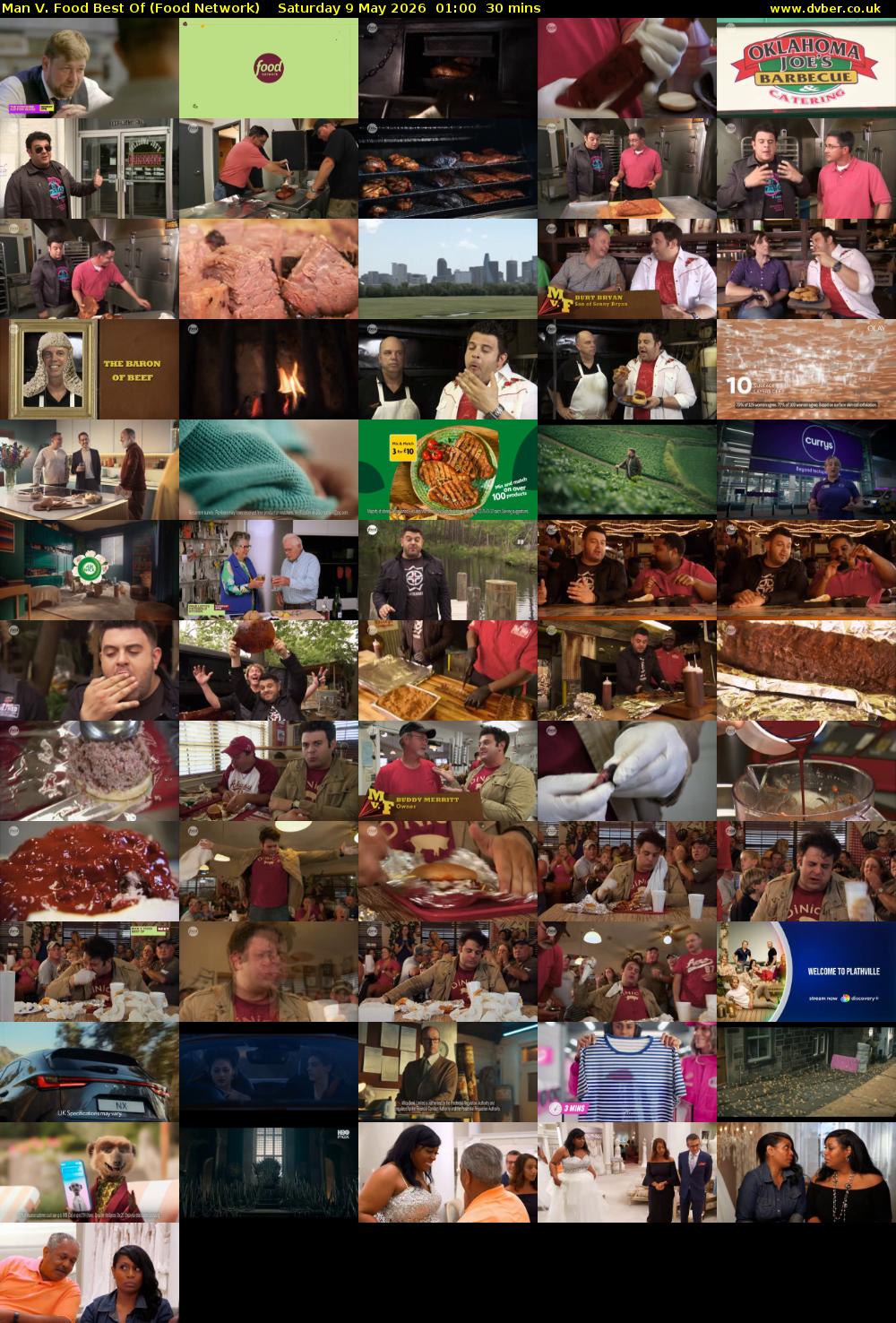 Man V. Food Best Of (Food Network) Saturday 9 May 2026 01:00 - 01:30