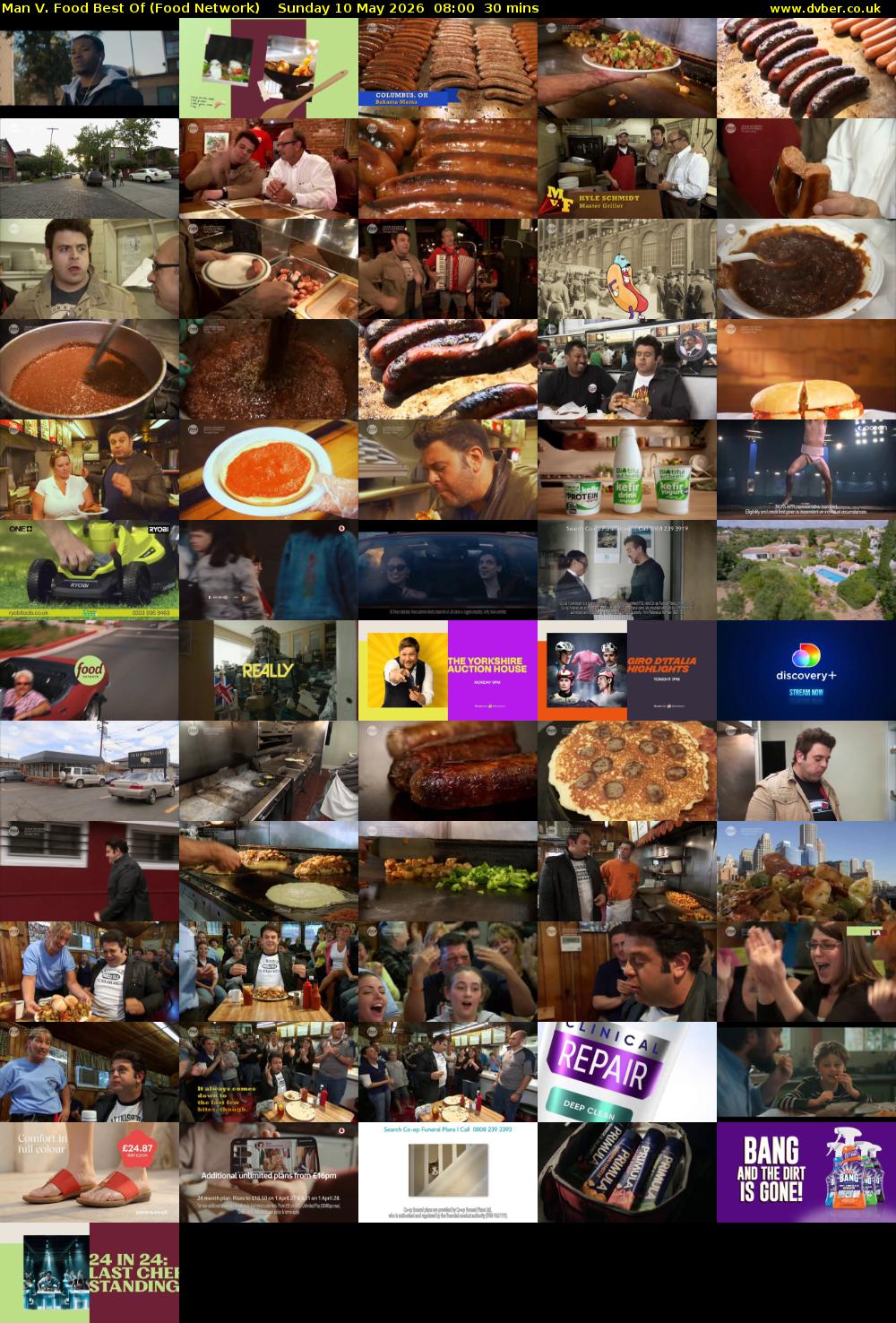 Man V. Food Best Of (Food Network) Sunday 10 May 2026 08:00 - 08:30