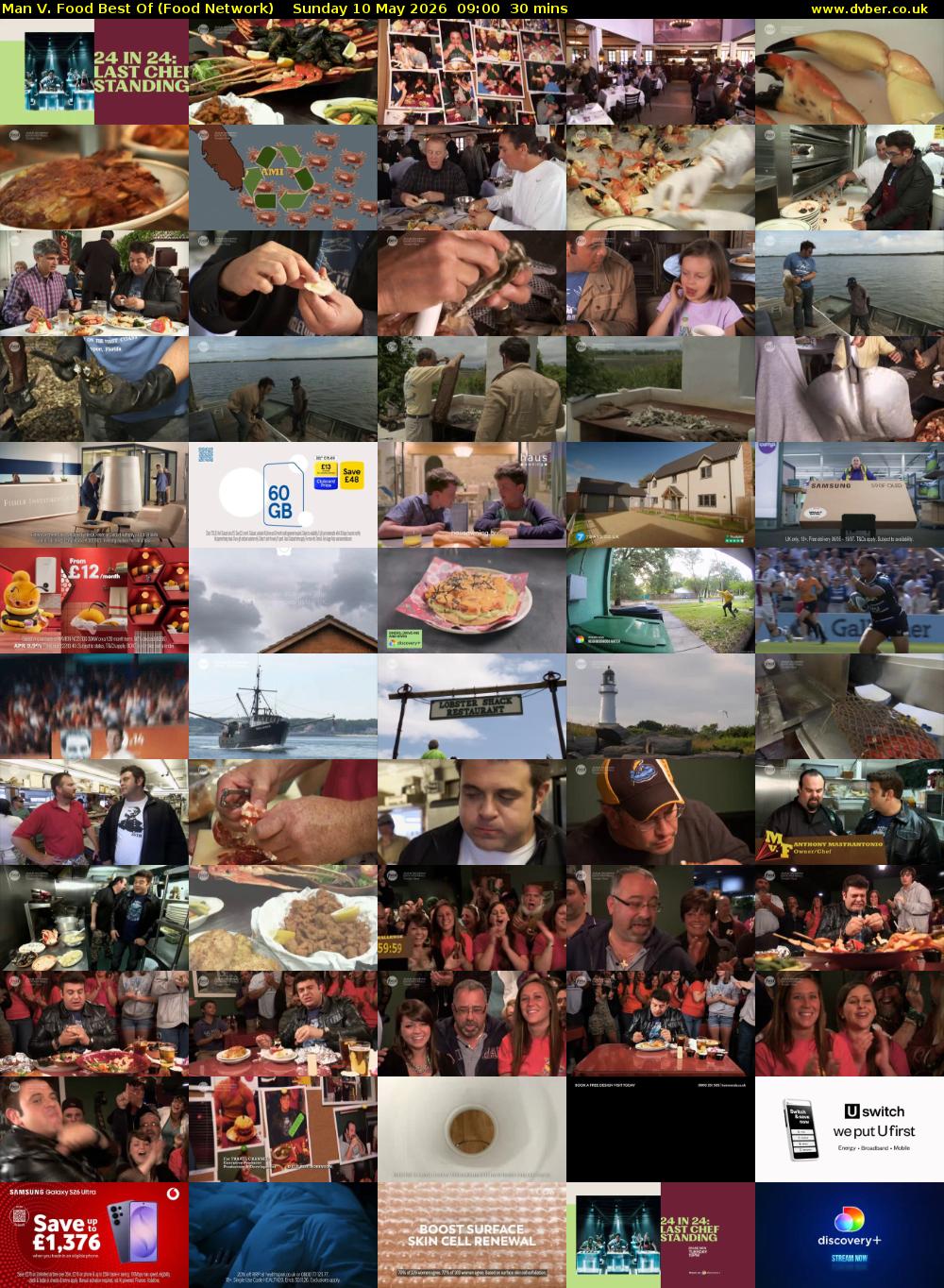 Man V. Food Best Of (Food Network) Sunday 10 May 2026 09:00 - 09:30
