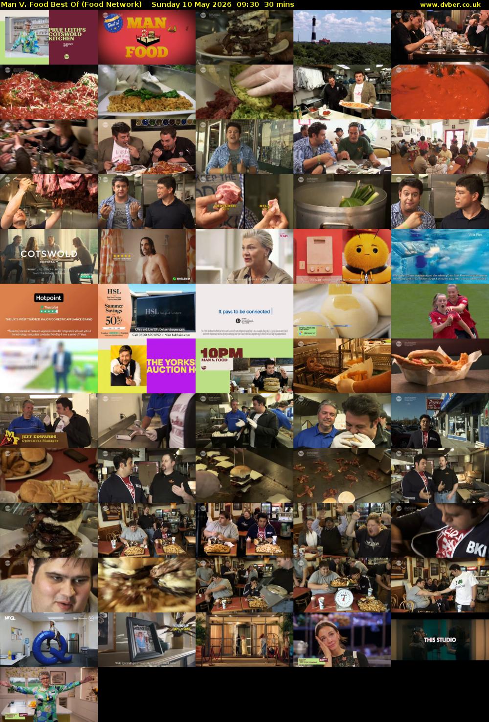 Man V. Food Best Of (Food Network) Sunday 10 May 2026 09:30 - 10:00