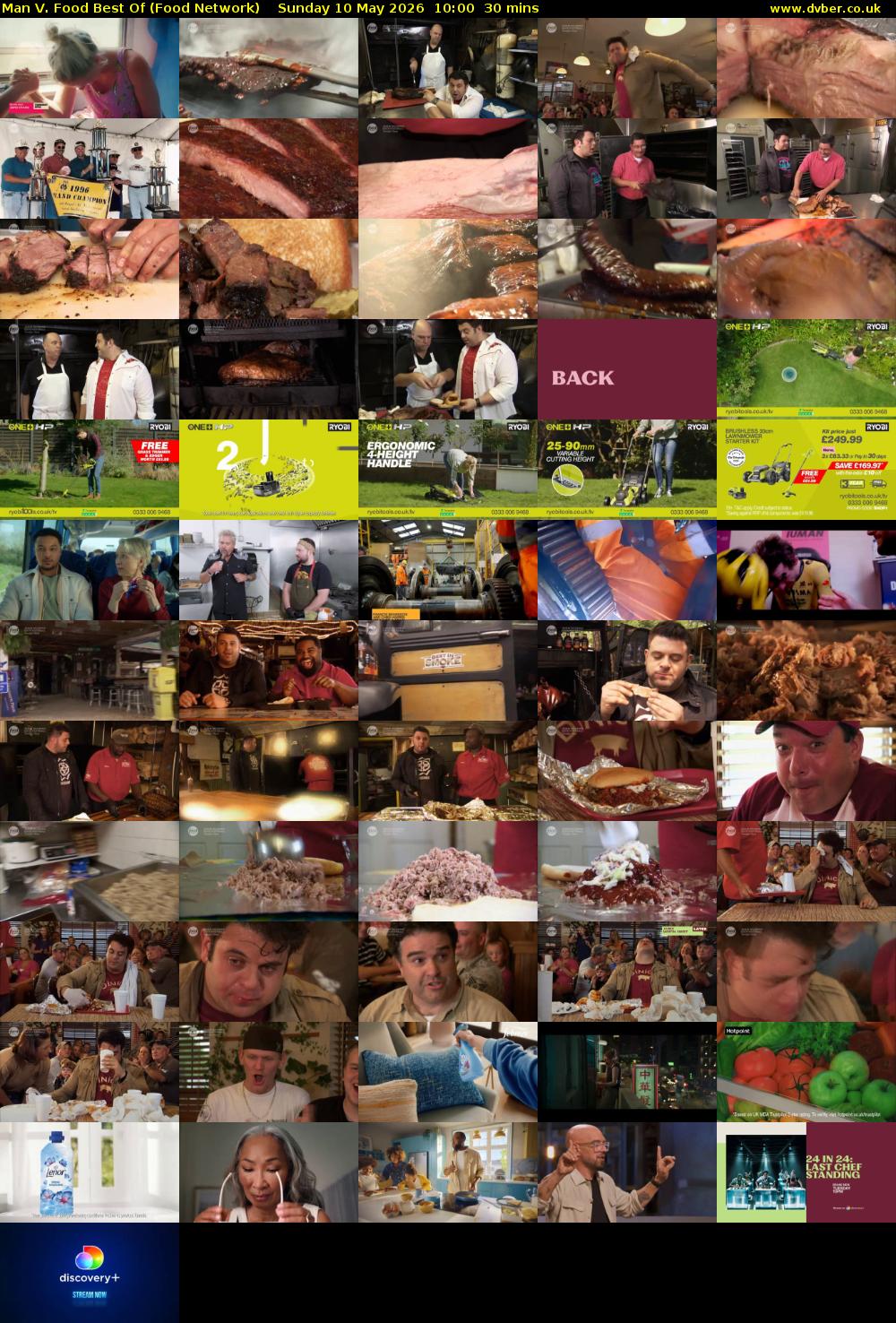 Man V. Food Best Of (Food Network) Sunday 10 May 2026 10:00 - 10:30
