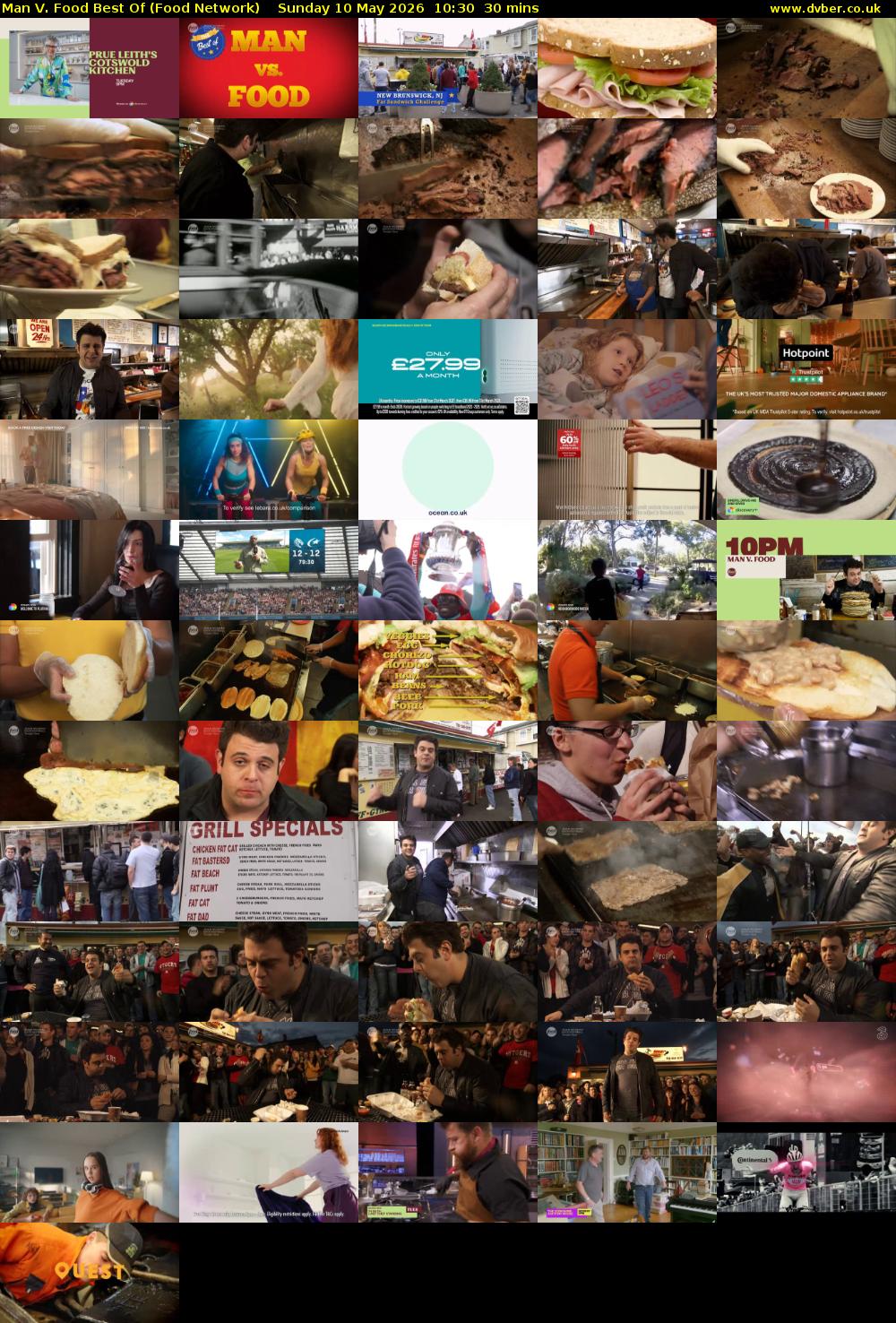 Man V. Food Best Of (Food Network) Sunday 10 May 2026 10:30 - 11:00