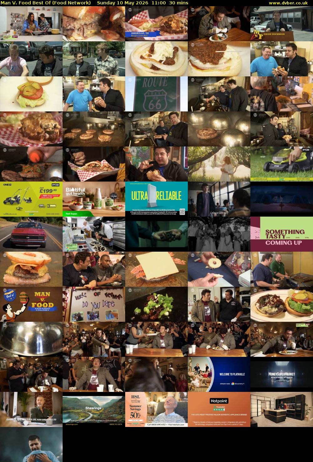 Man V. Food Best Of (Food Network) Sunday 10 May 2026 11:00 - 11:30