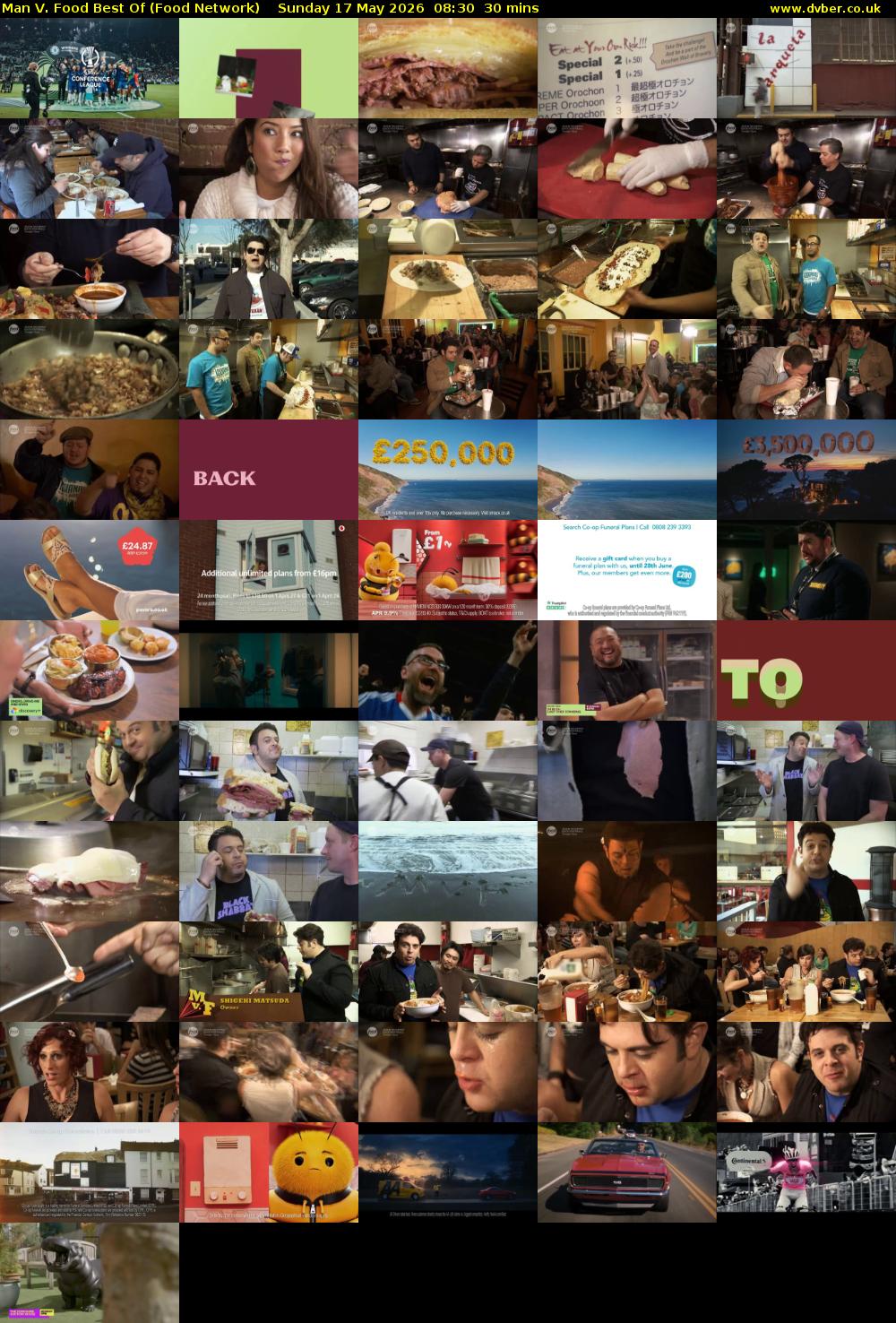 Man V. Food Best Of (Food Network) Sunday 17 May 2026 08:30 - 09:00