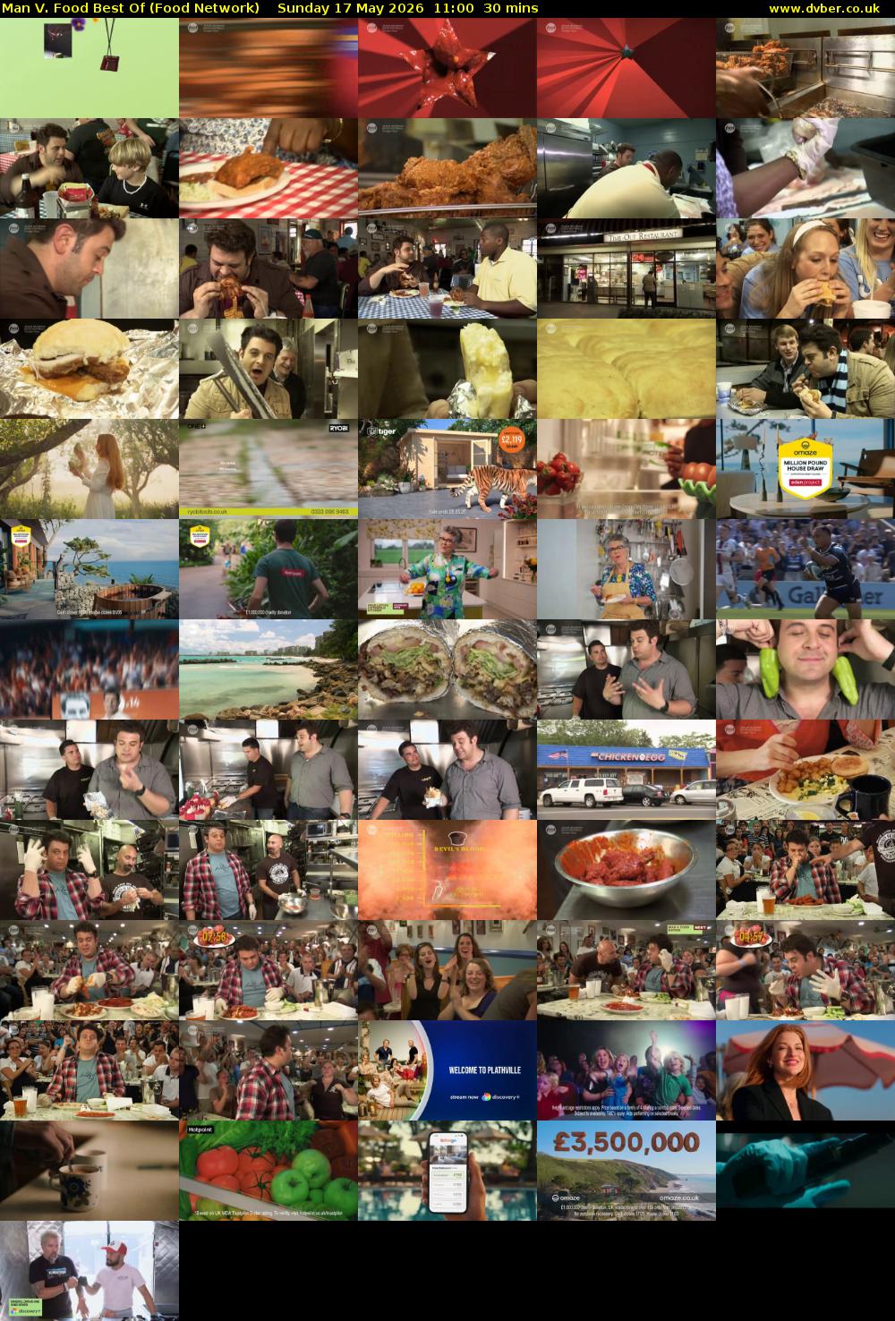 Man V. Food Best Of (Food Network) Sunday 17 May 2026 11:00 - 11:30