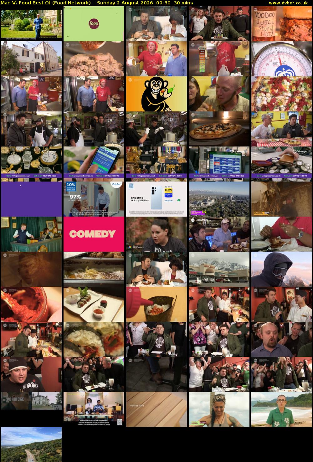 Man V. Food Best Of (Food Network) Sunday 2 August 2026 09:30 - 10:00