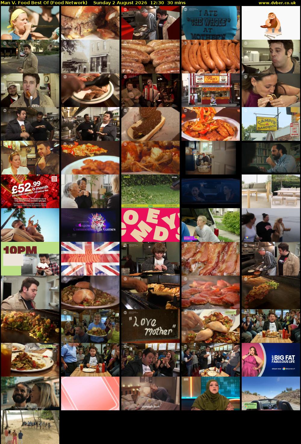 Man V. Food Best Of (Food Network) Sunday 2 August 2026 12:30 - 13:00