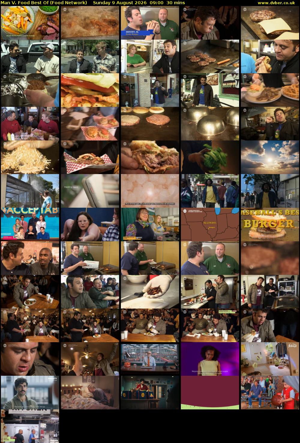 Man V. Food Best Of (Food Network) Sunday 9 August 2026 09:00 - 09:30