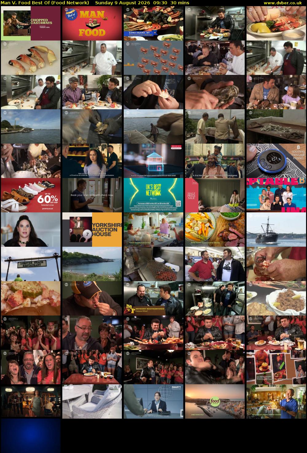 Man V. Food Best Of (Food Network) Sunday 9 August 2026 09:30 - 10:00