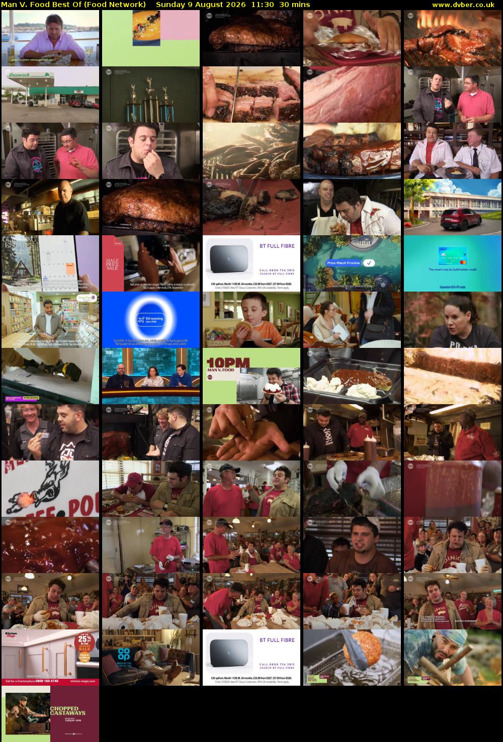 Man V. Food Best Of (Food Network) Sunday 9 August 2026 11:30 - 12:00