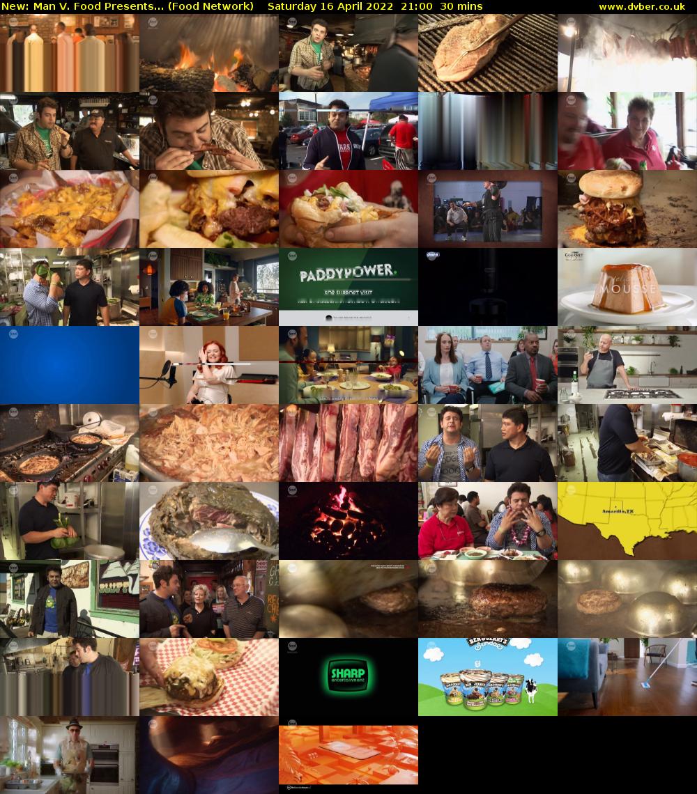 Man V. Food Presents... (Food Network) Saturday 16 April 2022 21:00 - 21:30