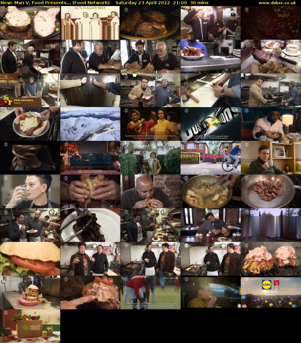 Man V. Food Presents... (Food Network) Saturday 23 April 2022 21:00 - 21:30