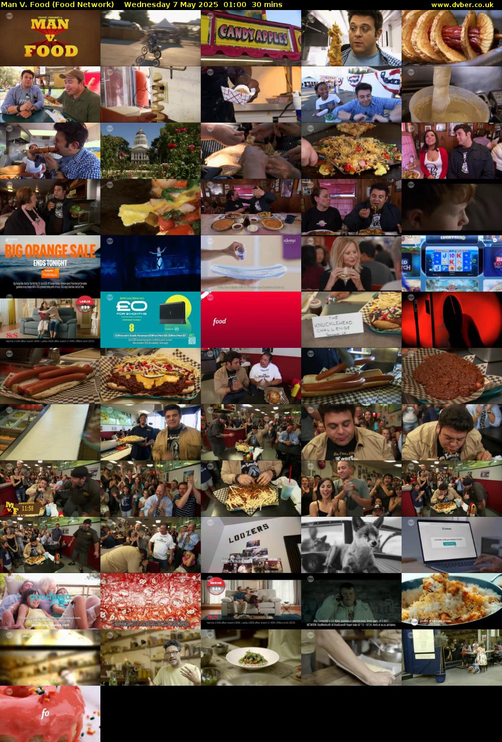 Man V. Food (Food Network) Wednesday 7 May 2025 01:00 - 01:30