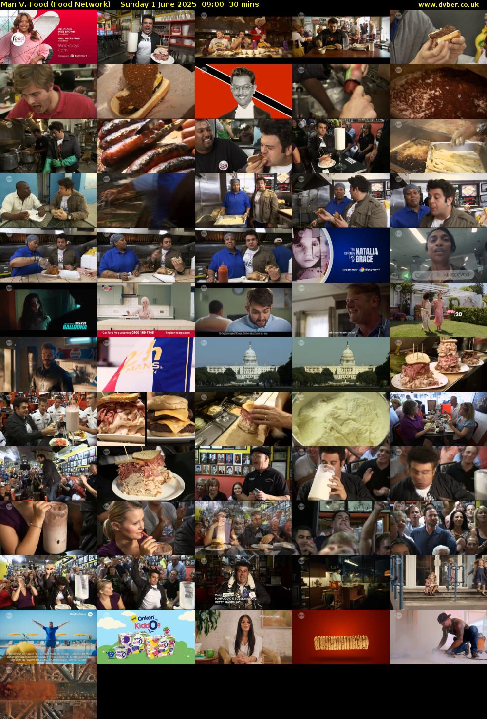Man V. Food (Food Network) Sunday 1 June 2025 09:00 - 09:30