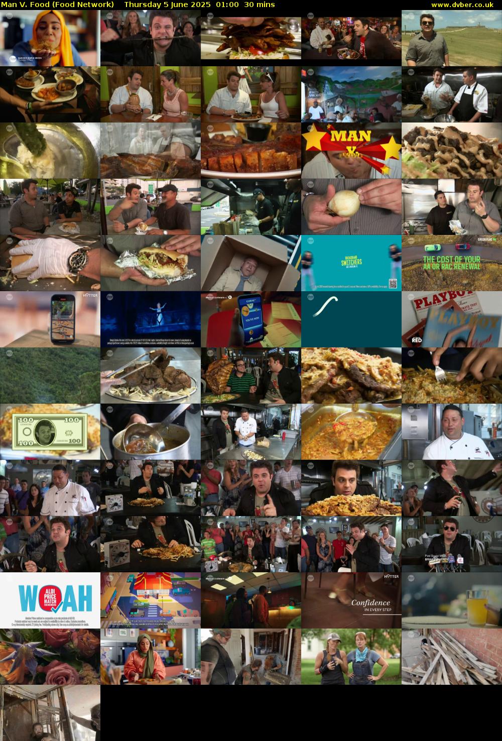 Man V. Food (Food Network) Thursday 5 June 2025 01:00 - 01:30