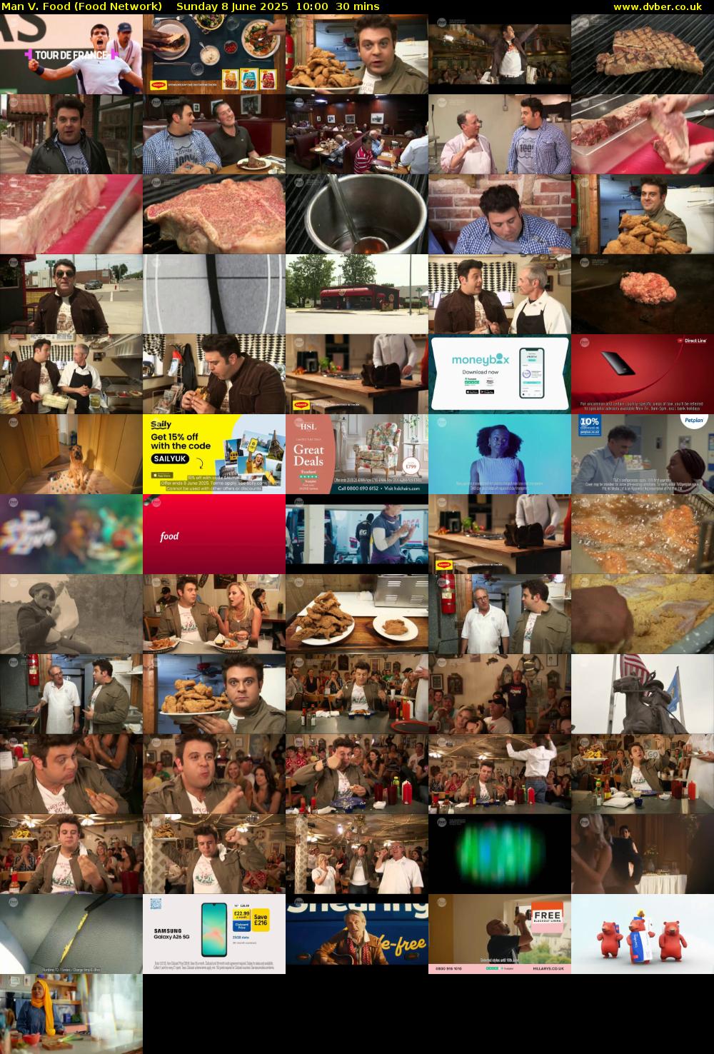 Man V. Food (Food Network) Sunday 8 June 2025 10:00 - 10:30