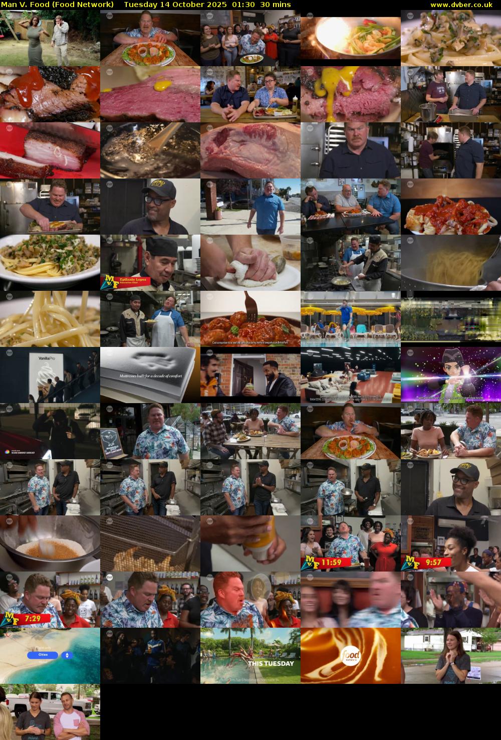 Man V. Food (Food Network) Tuesday 14 October 2025 01:30 - 02:00