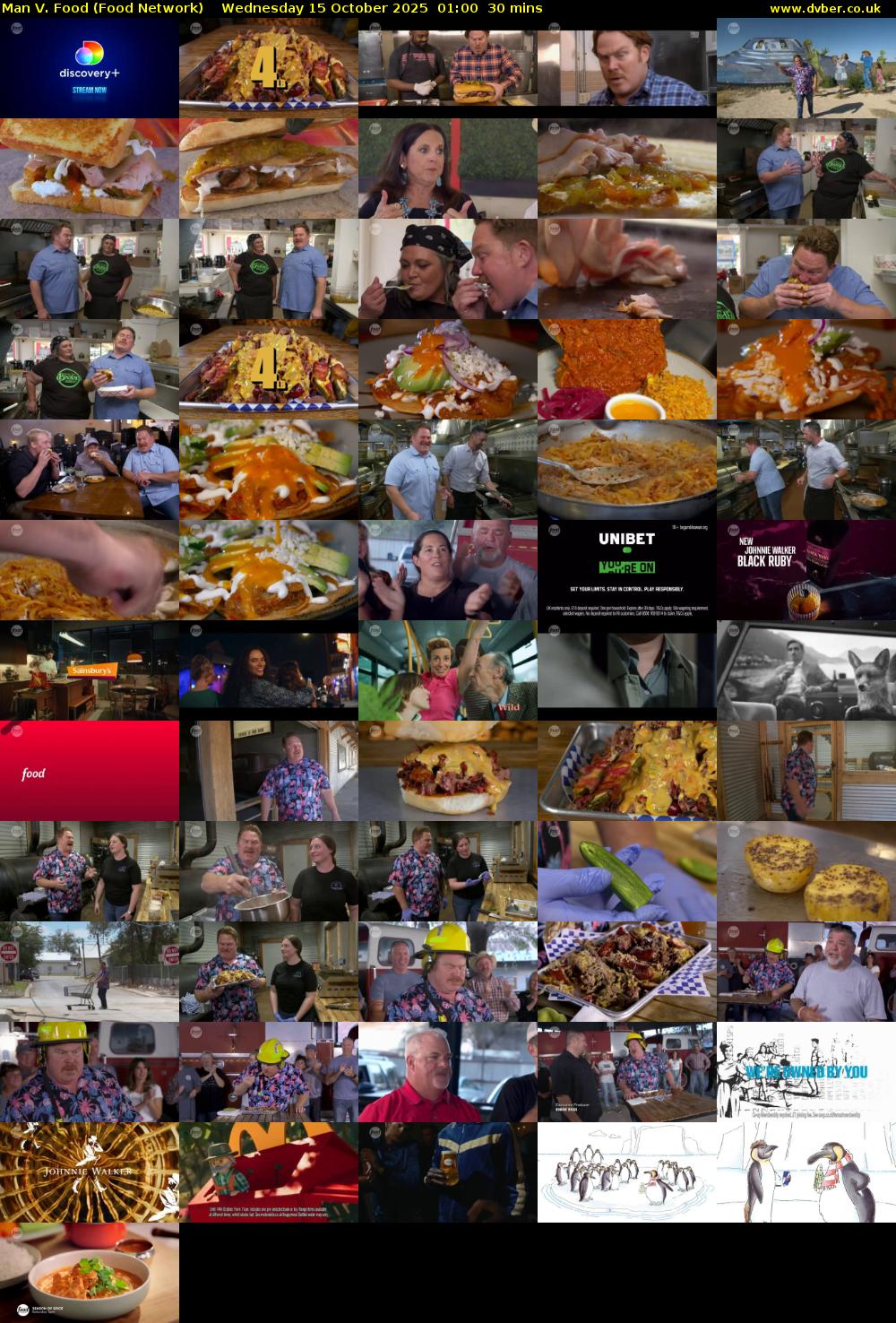 Man V. Food (Food Network) Wednesday 15 October 2025 01:00 - 01:30