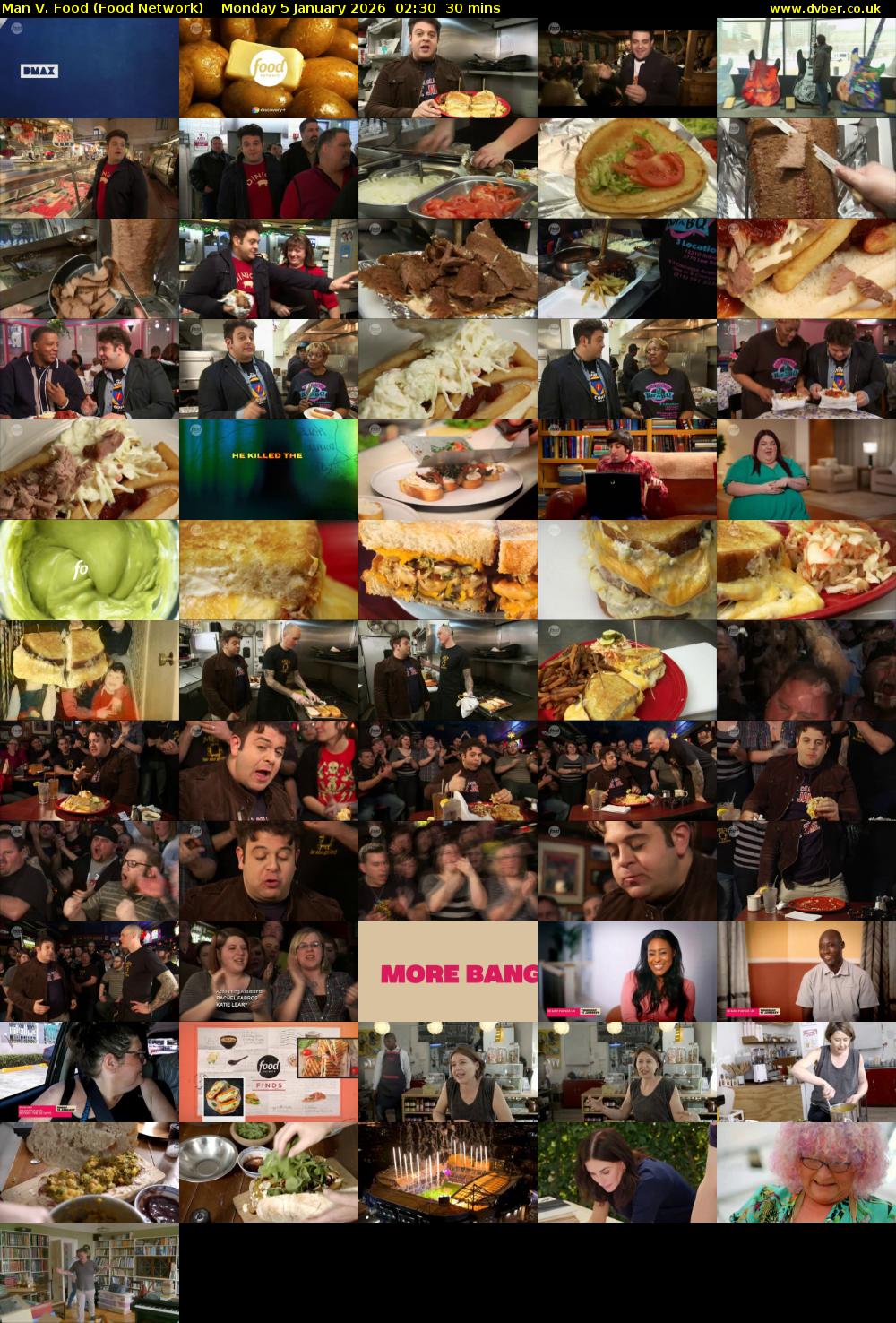 Man V. Food (Food Network) Monday 5 January 2026 02:30 - 03:00