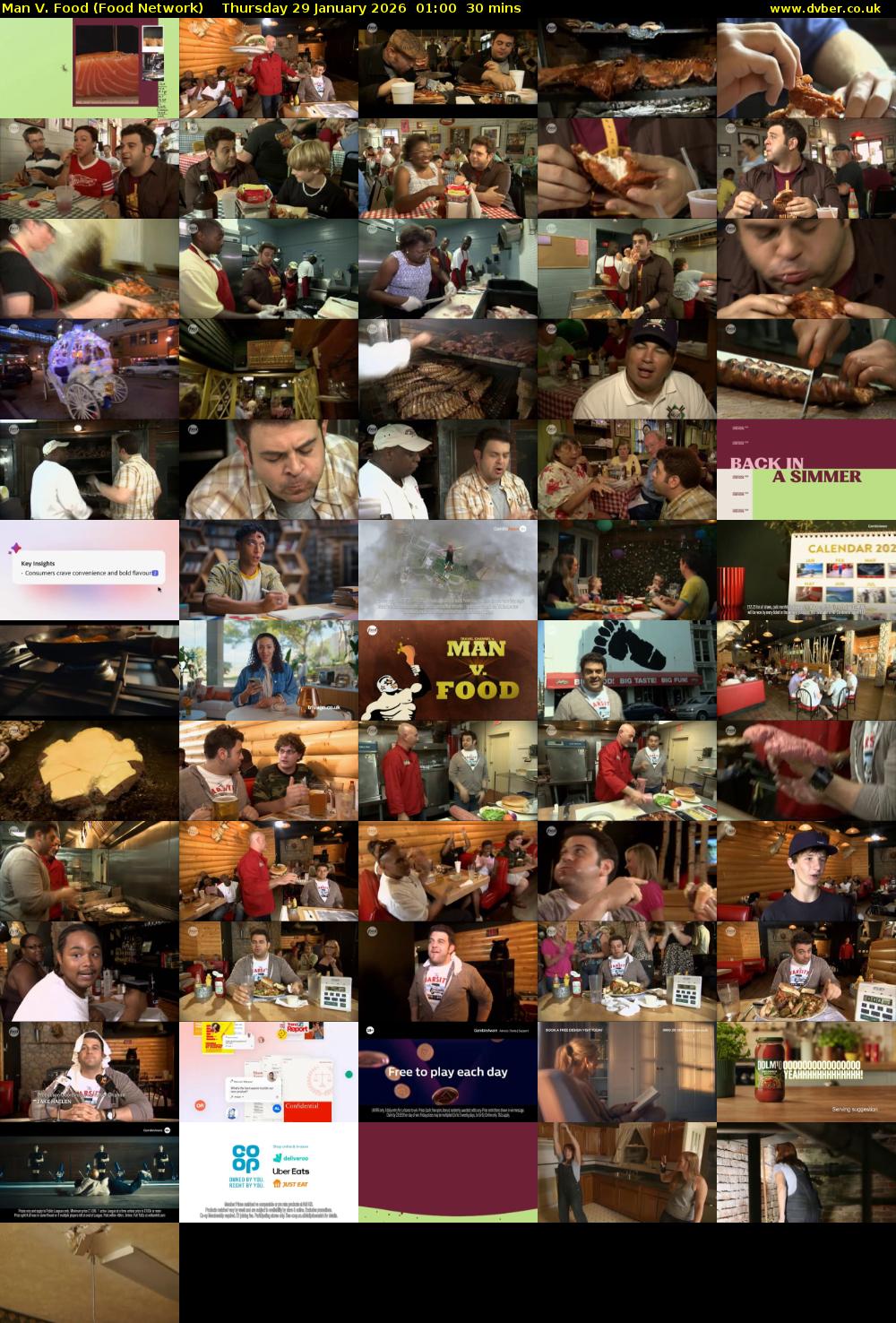 Man V. Food (Food Network) Thursday 29 January 2026 01:00 - 01:30