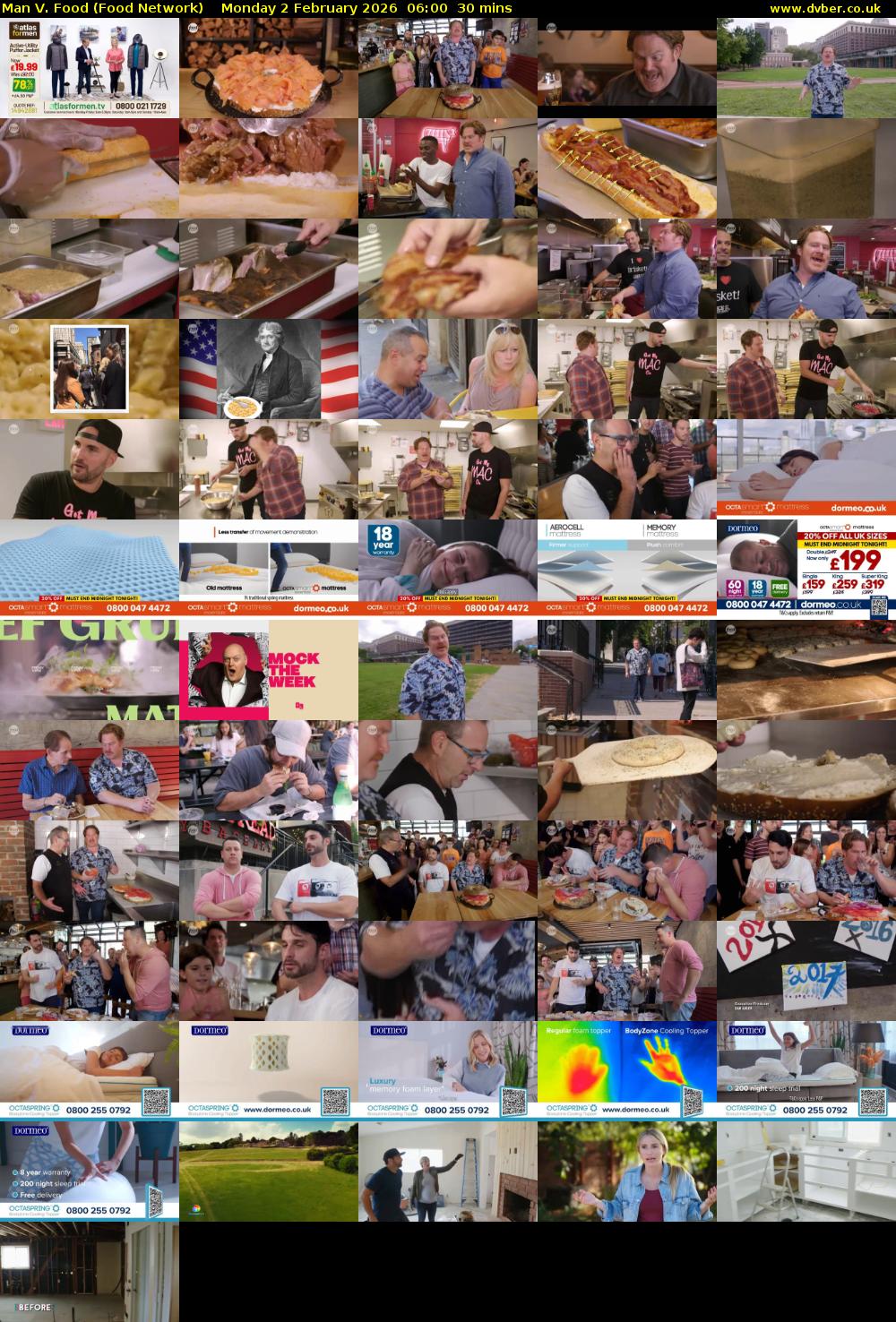 Man V. Food (Food Network) Monday 2 February 2026 06:00 - 06:30