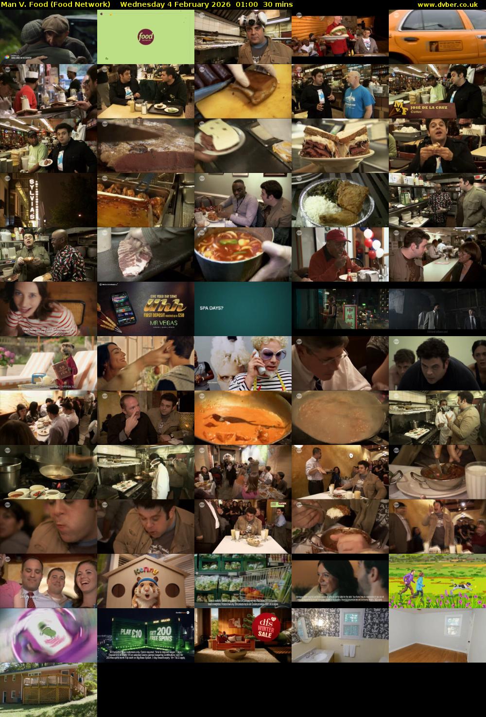 Man V. Food (Food Network) Wednesday 4 February 2026 01:00 - 01:30