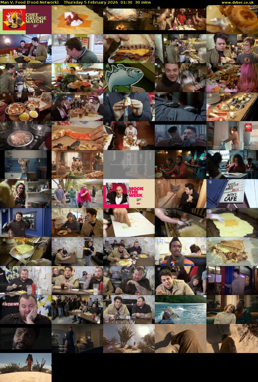 Man V. Food (Food Network) Thursday 5 February 2026 01:30 - 02:00