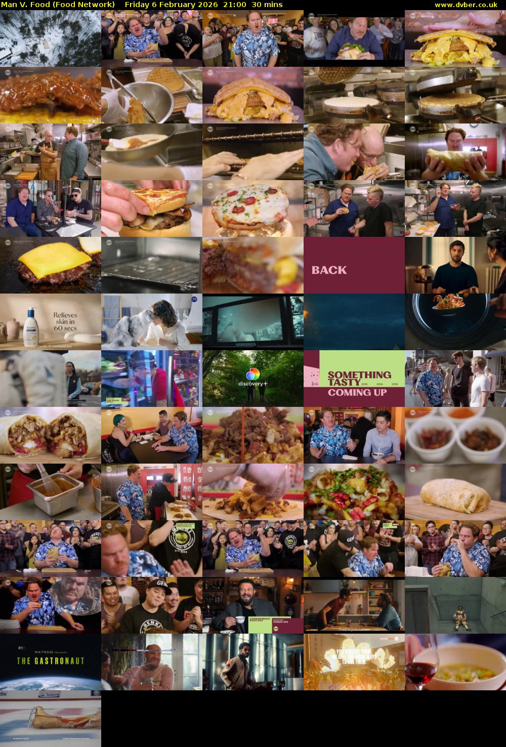 Man V. Food (Food Network) Friday 6 February 2026 21:00 - 21:30