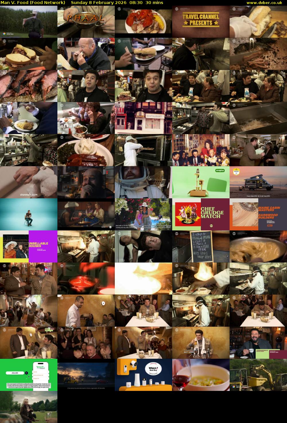 Man V. Food (Food Network) Sunday 8 February 2026 08:30 - 09:00