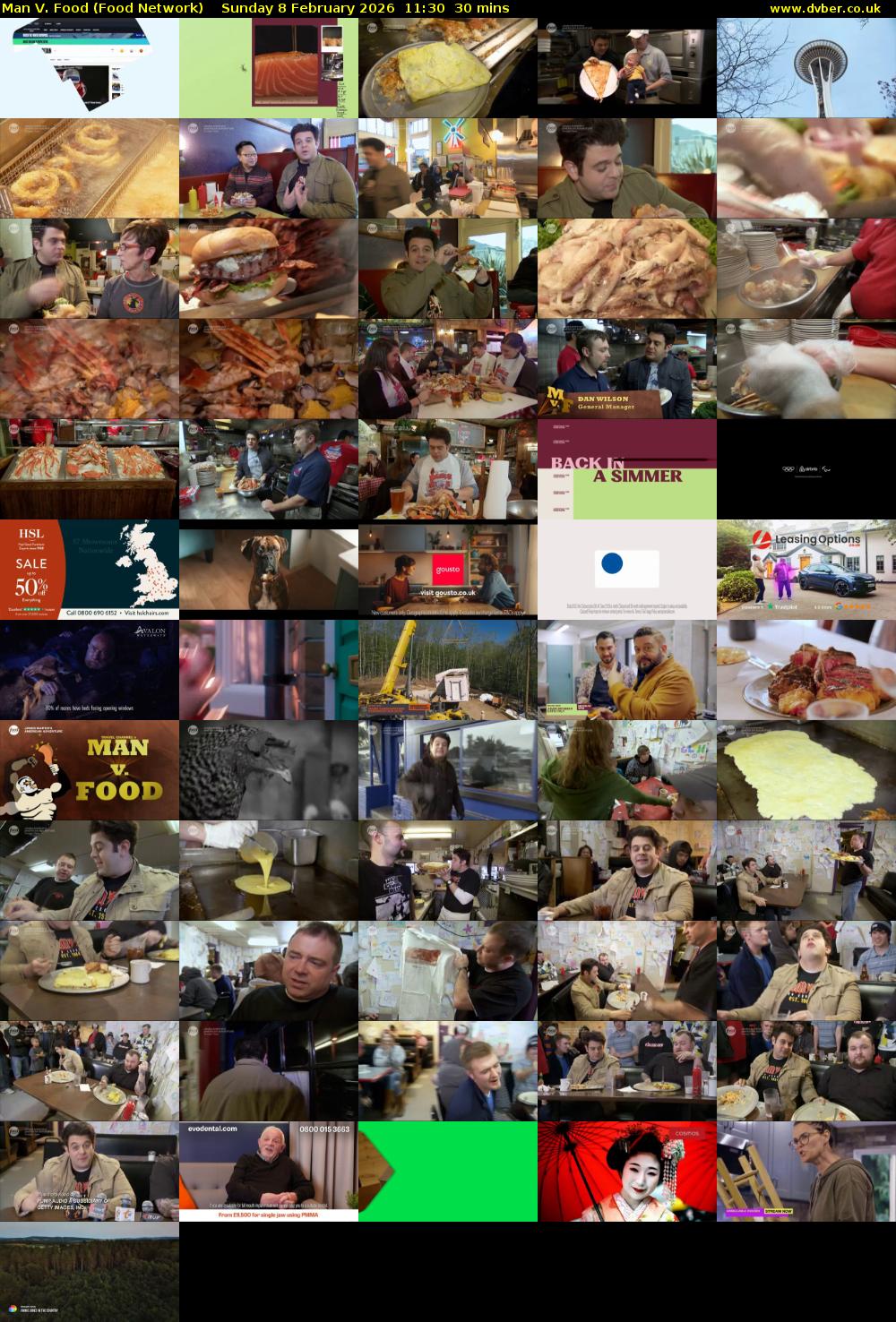 Man V. Food (Food Network) Sunday 8 February 2026 11:30 - 12:00