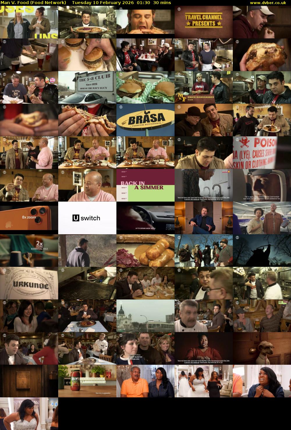Man V. Food (Food Network) Tuesday 10 February 2026 01:30 - 02:00